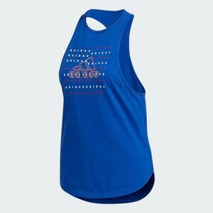 ADIDAS Logo Racerback Tank Top Medium Red White Blue NWT